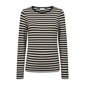 Freequent Liana LS T-Shirt Sort Moonbeam