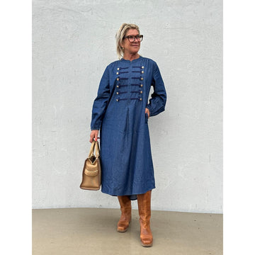 Gaspar Luna Zip Kjole Blue