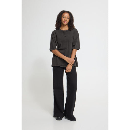 ICHI Makkie T-Shirt Black Grey Wash