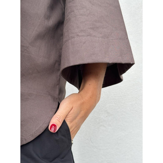 Gaspar Mumbai Poplin Bluse Brun
