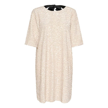 Culture Nali Kjole Whitecap Hvide Palietter