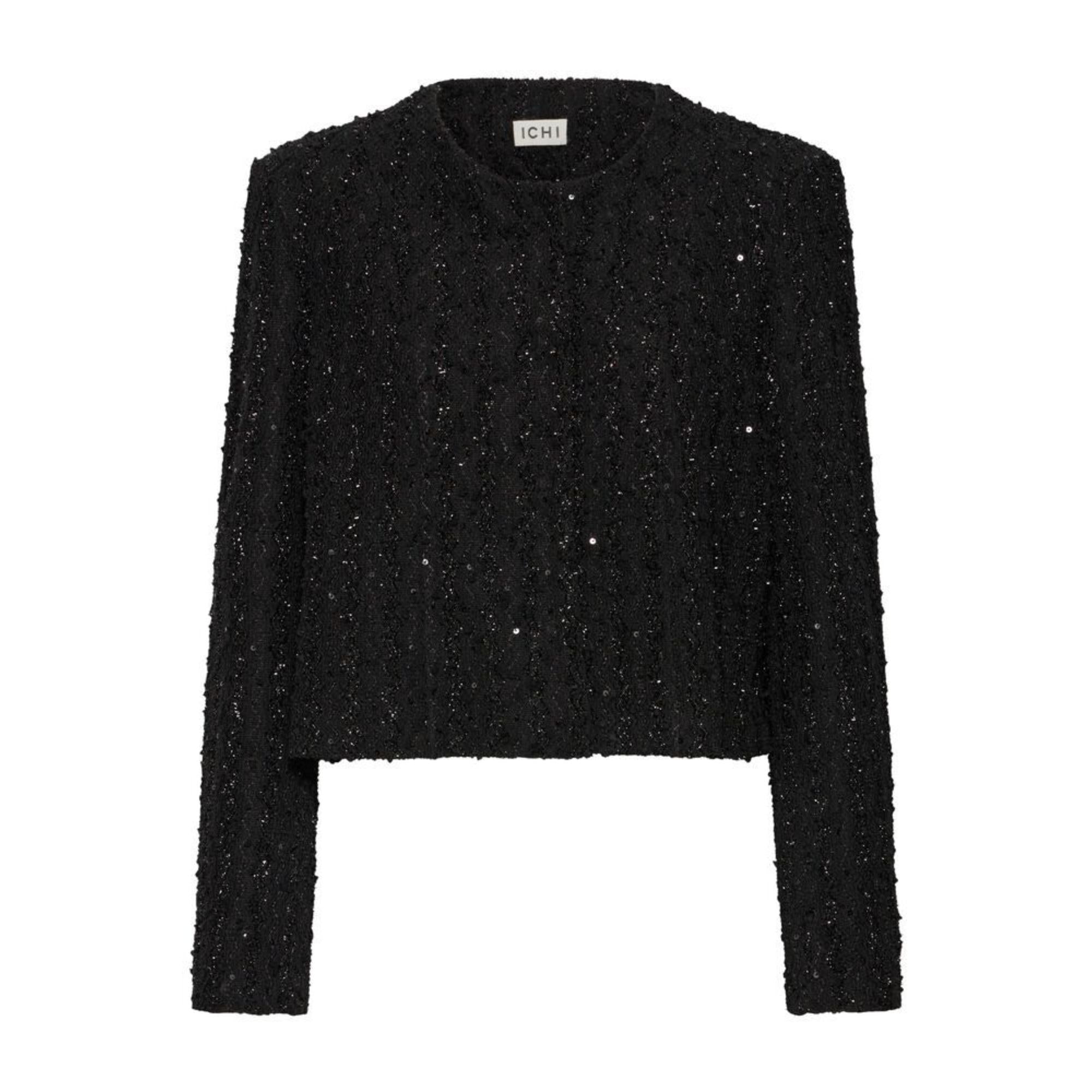 ICHI Hinky Blazer Jakke Sort M. Glimmer