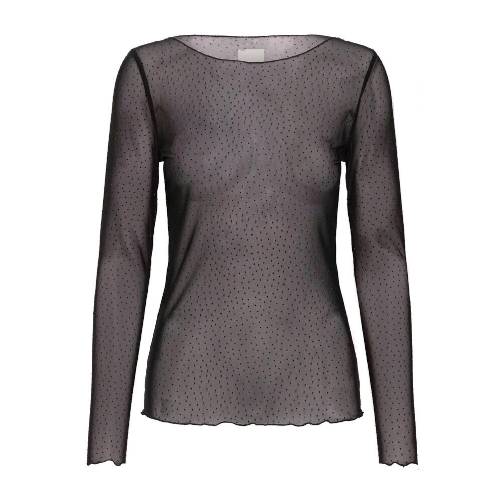 ICHI Noviola Mesh Bluse Sort