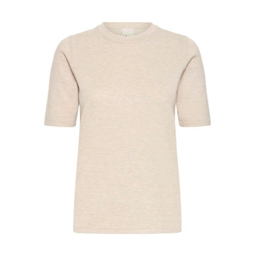 ICHI Luls O-Neck Strik Beige Melange
