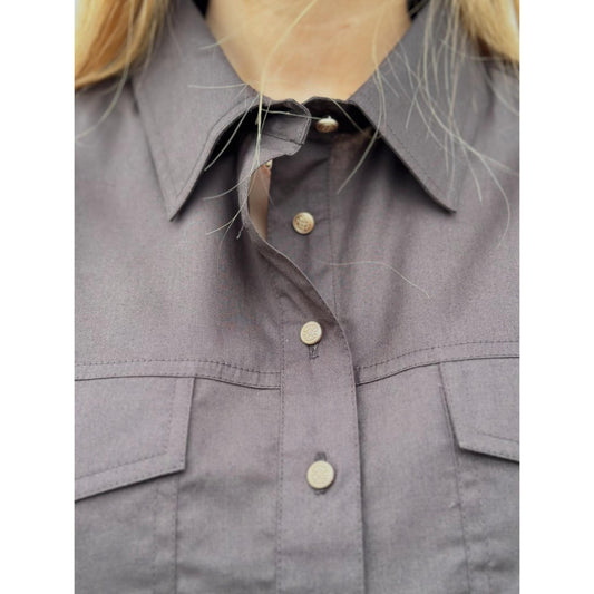 Gaspar Oslo Poplin Bluse Chocolate