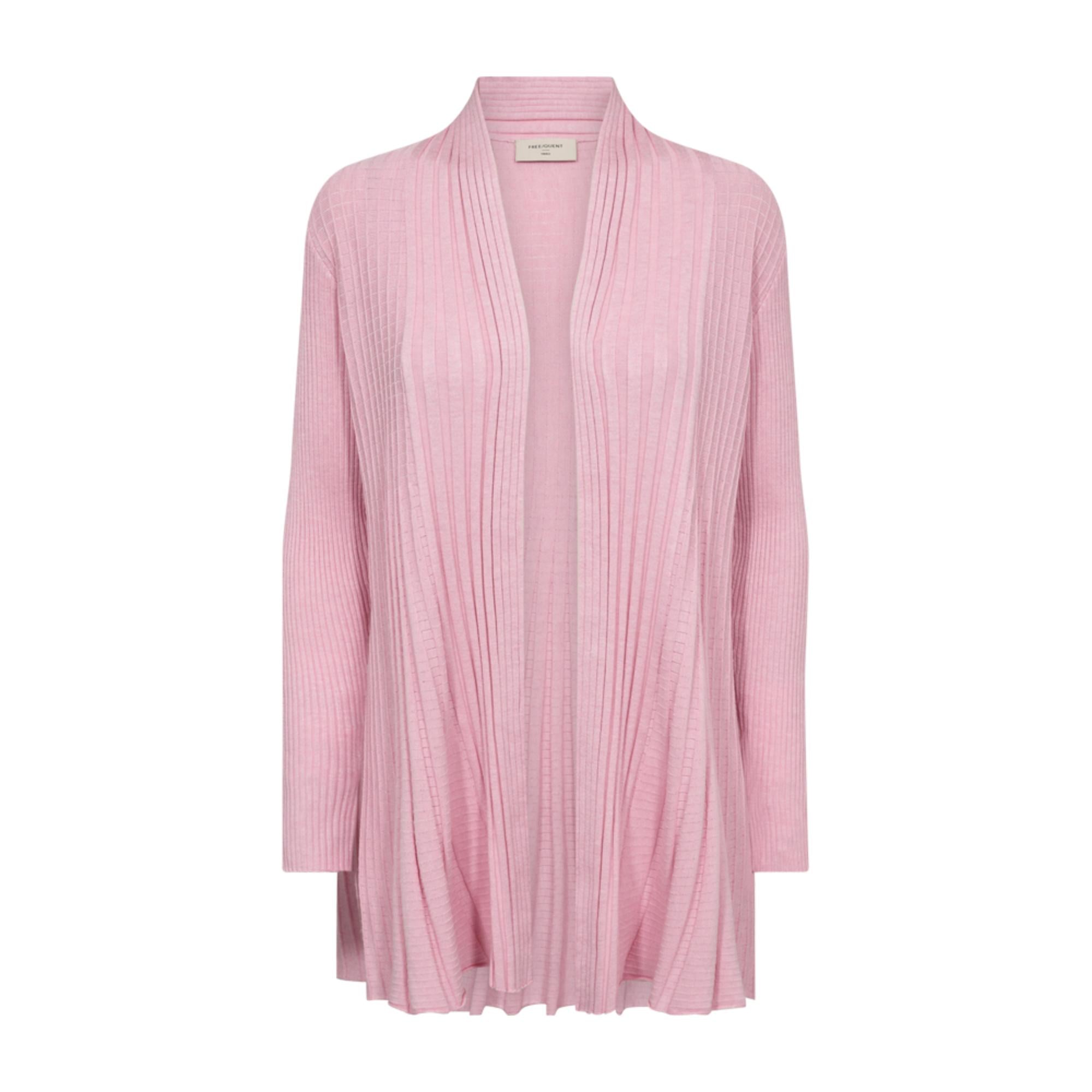 Freequent Claudisse Cardigan Lang Lys Pink