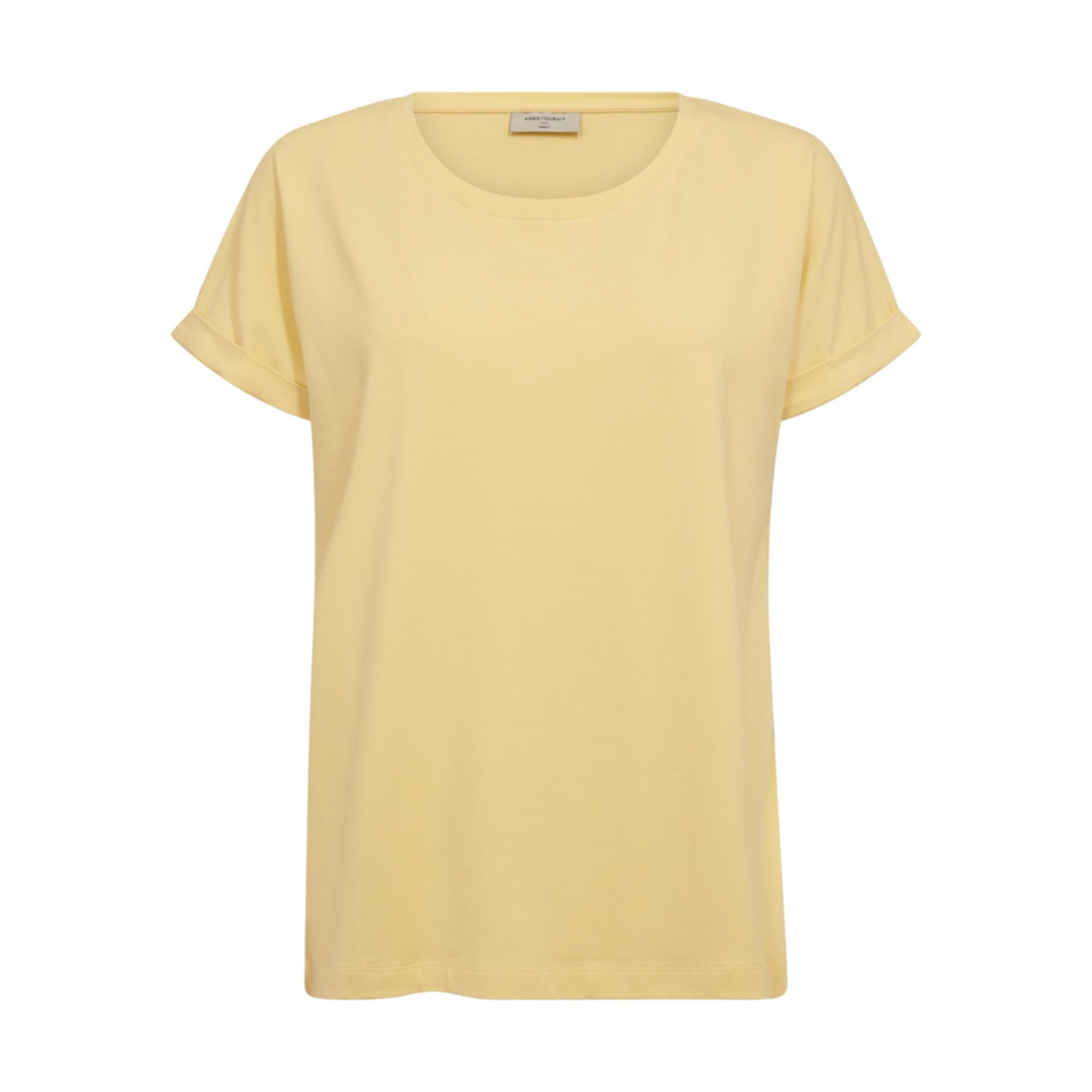 Freequent Joke T-Shirt Popcorn Lys Gul