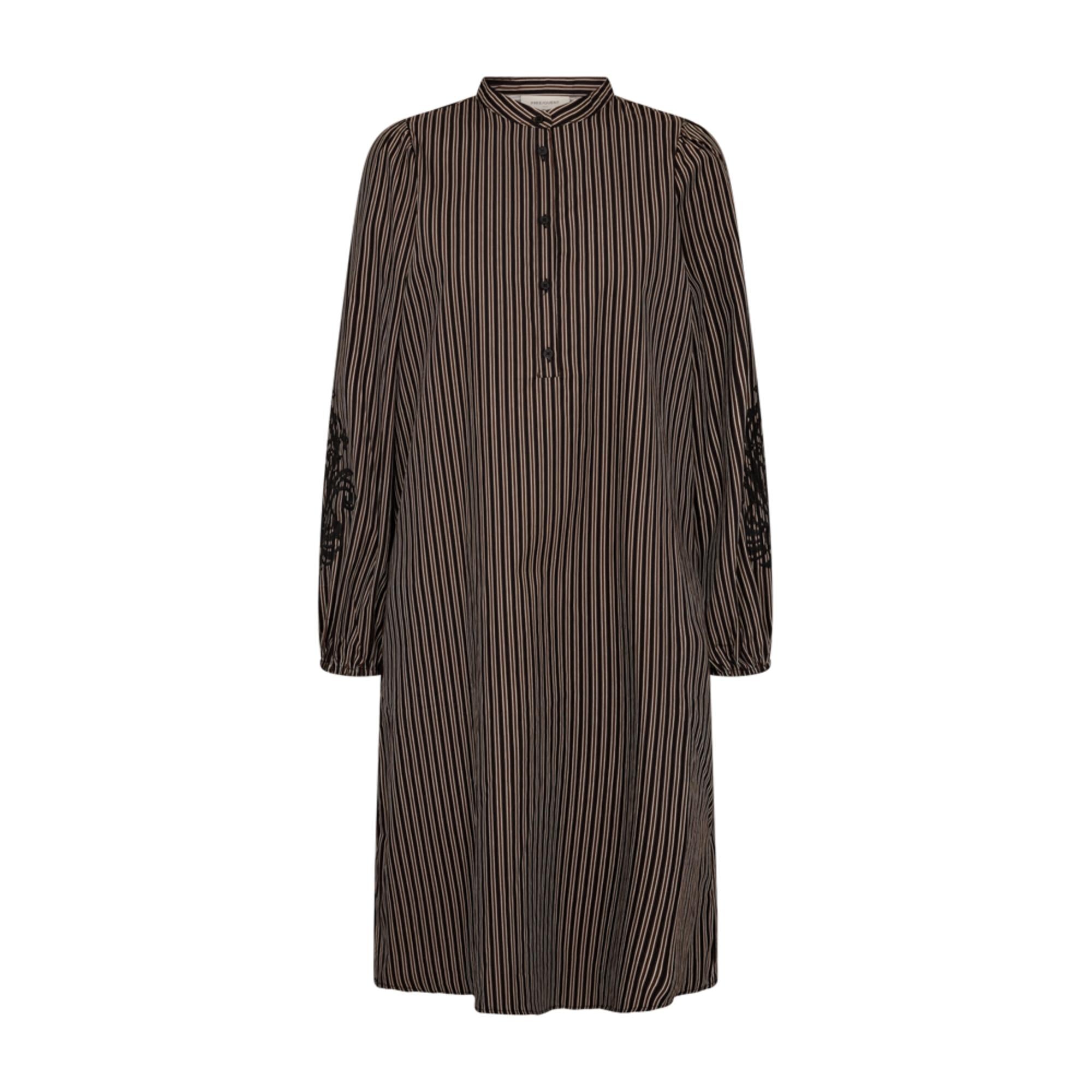 Freequent Jolie Kjole Coffee Bean W. Black