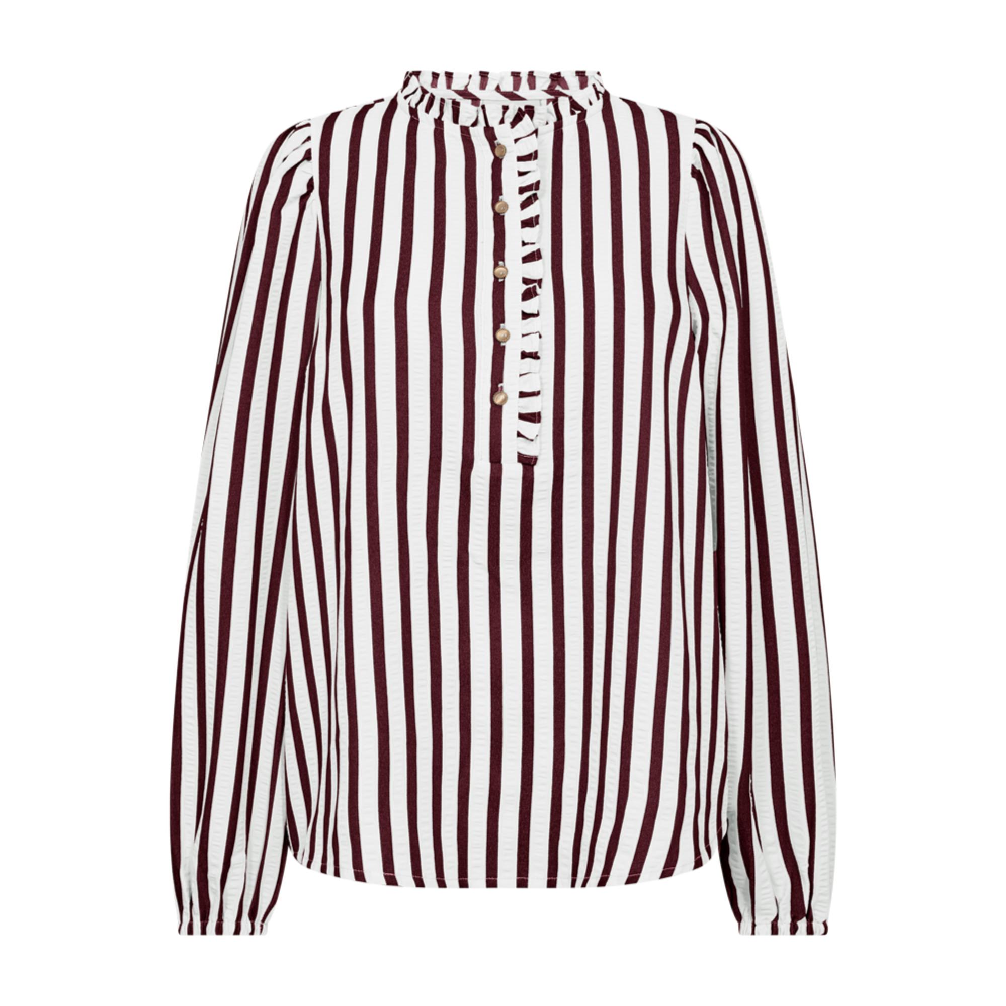 Freequent Noto Bluse Stribet Port Royale Offwhite