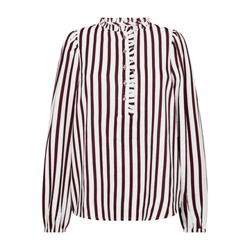 Freequent Noto Bluse Stribet Port Royale Offwhite