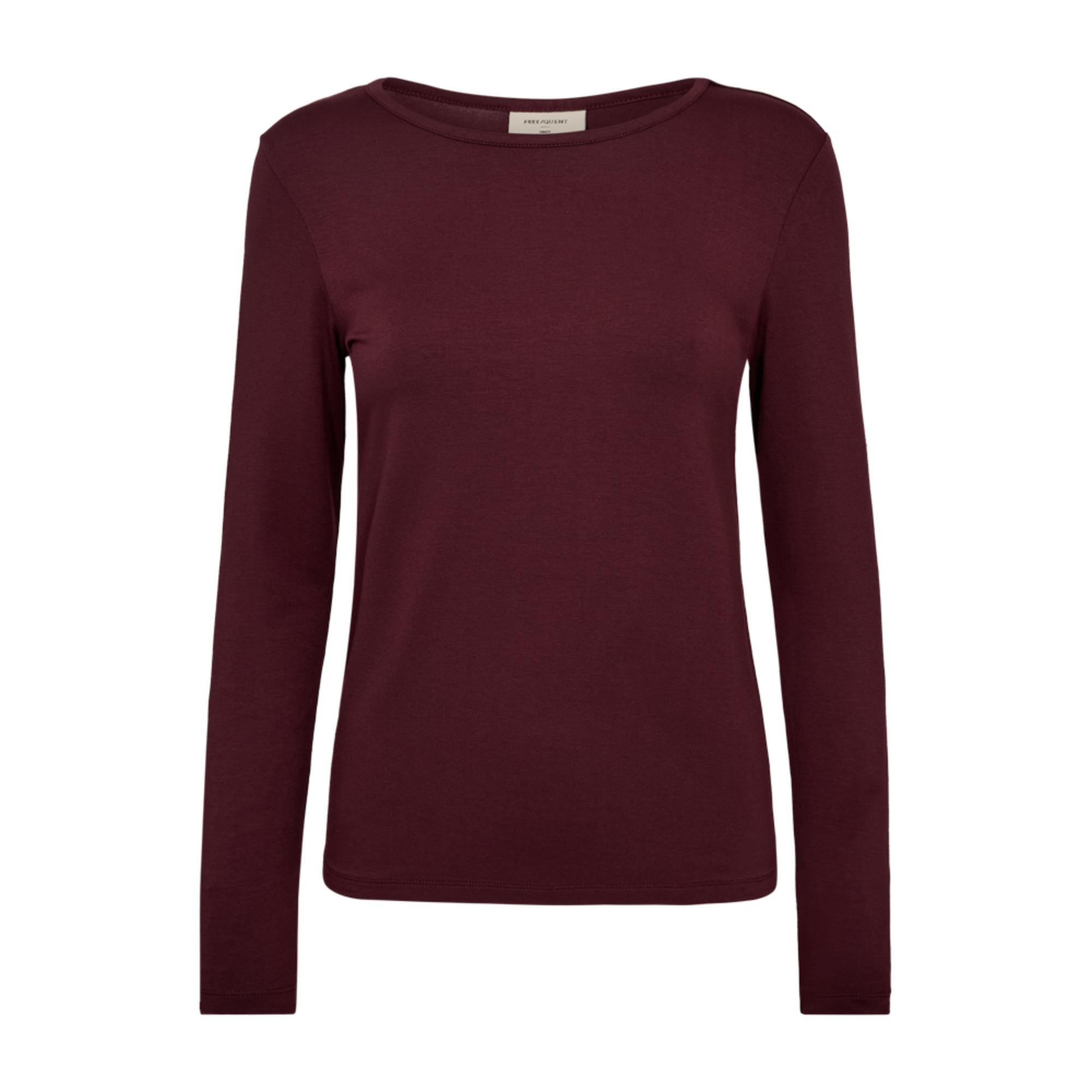 Freequent Liana LS T-Shirt Bordeaux Port Royale