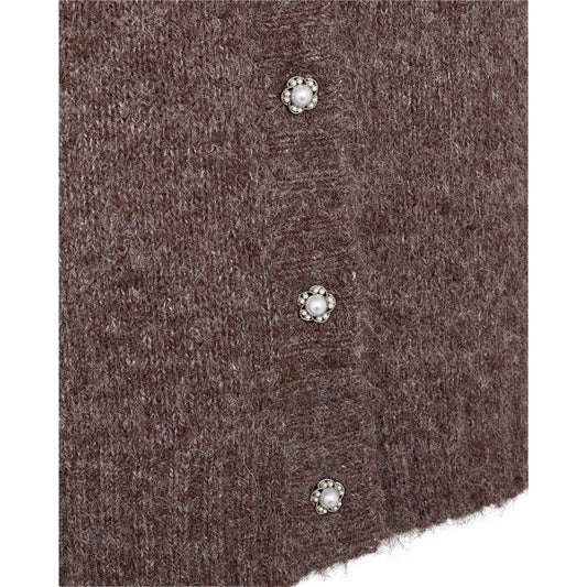 Freequent Louisa Cardigan Coffee Bean Melange