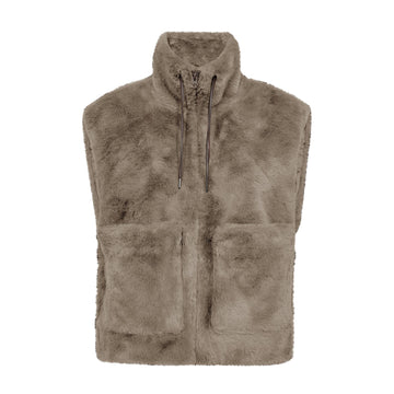 Freequent Fony Fake Pels Vest Morel