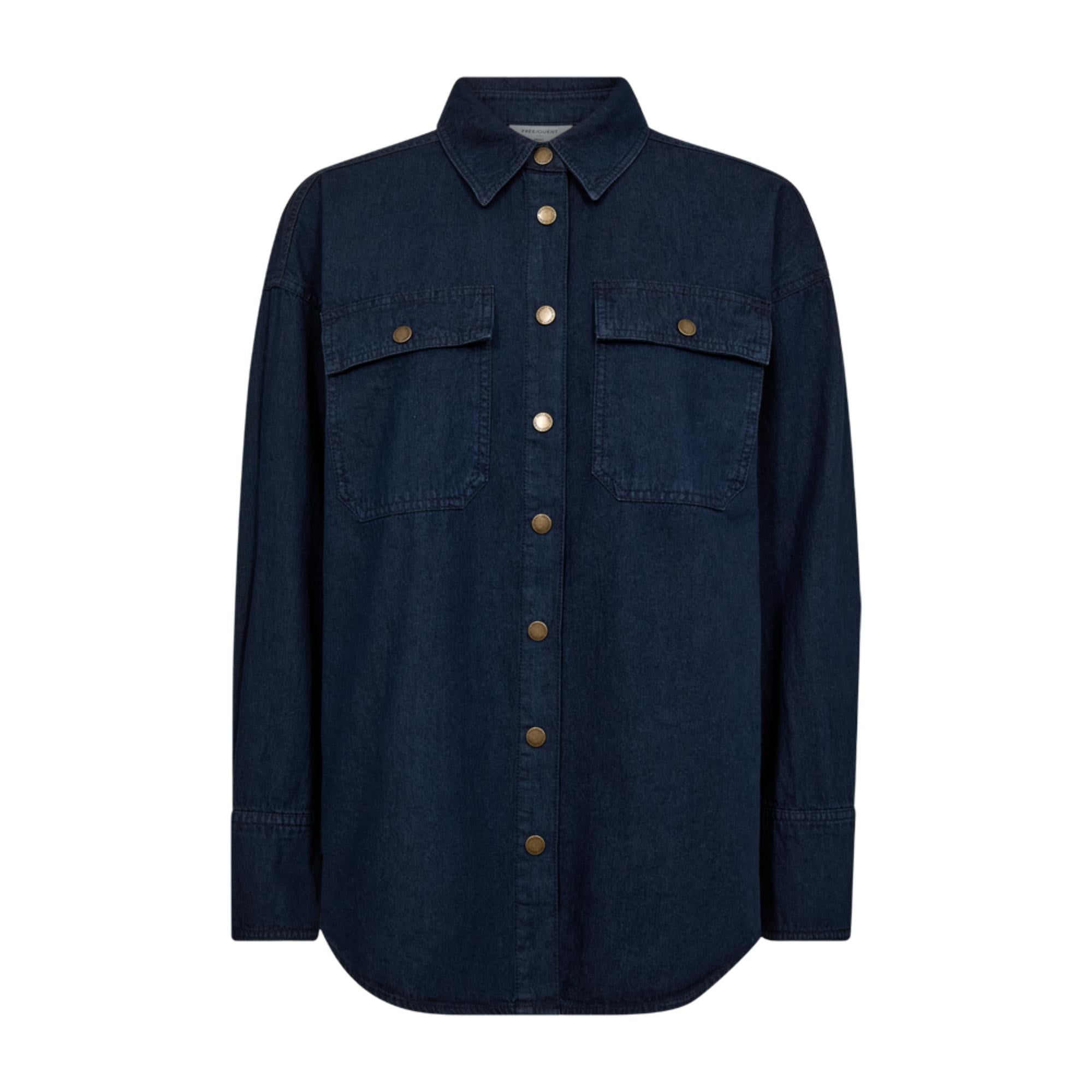 Freequent Lisea Jeans Skjorte Dark Blue