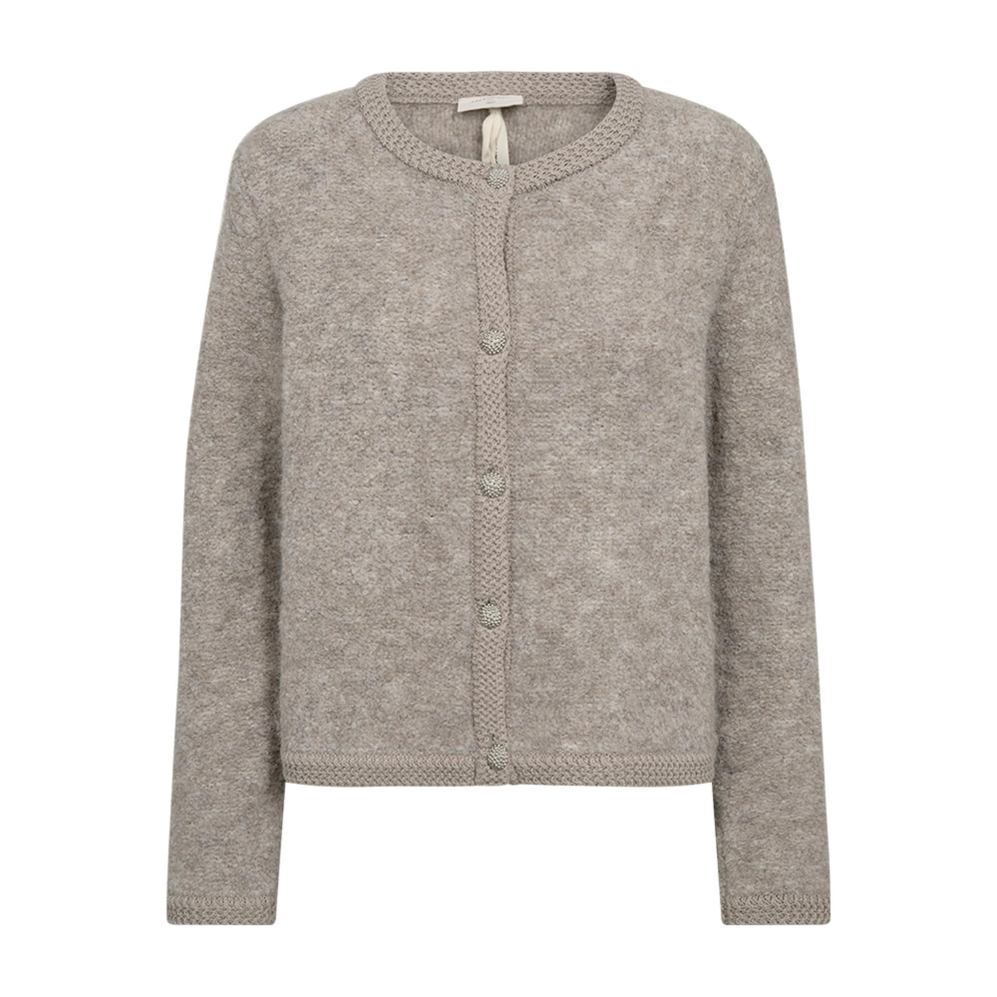 Freequent GRS Christa Strik Cardigan Simply Taupe Melange