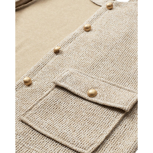 Freequent Zale strik Jakke Silver Mink Melange