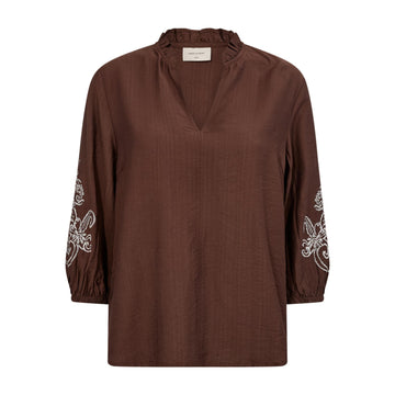 Freequent Lindy Bluse Coffee Bean W. Moonbeam
