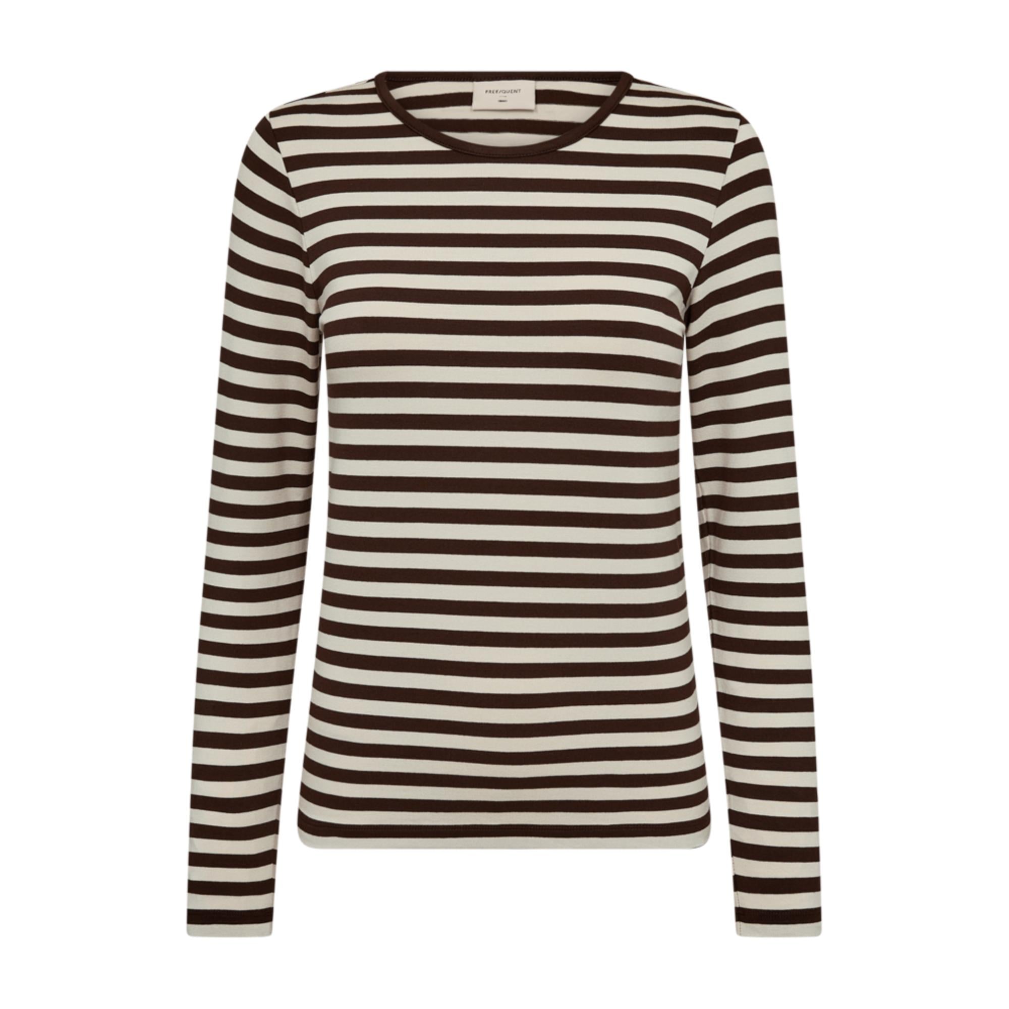 Freequent Liana LS T-Shirt Coffee Bean W. Moonbeam