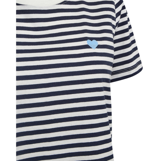 Freequent Mian T-Shirt Blå Hvid Stribet