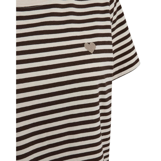 Freequent Mian T-Shirt Moonbeam W. Mole (Brun)