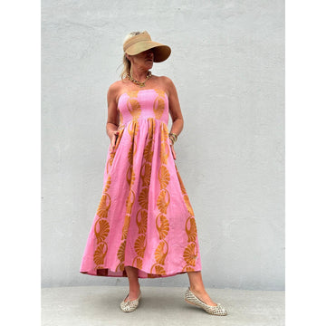 Gaspar Polo Kjole Jaquard Rose