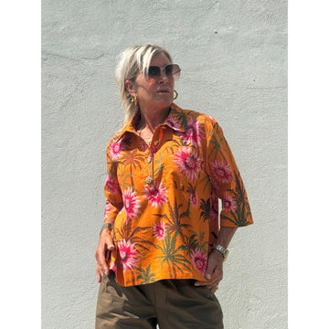 Gaspar Porto Flower Bluse Orange