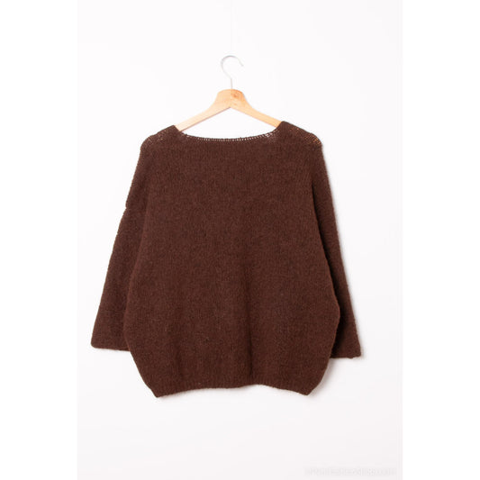 Italy Style Vamset Strik Brun