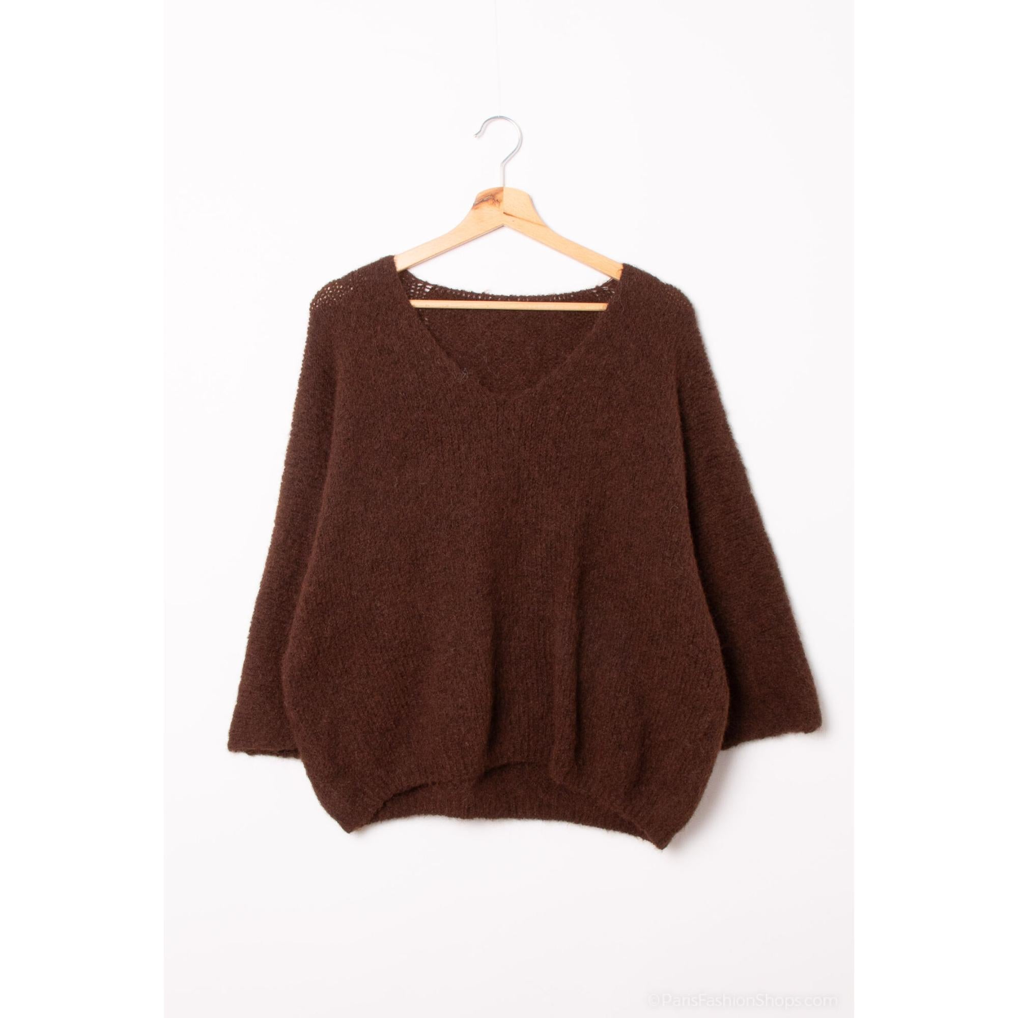 Italy Style Vamset Strik Brun