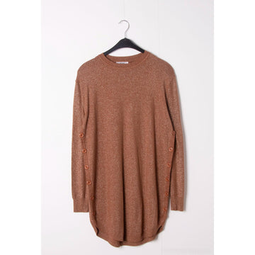 Italy Style Glimmer Strik Camel Med Sølv