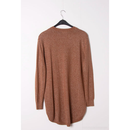 Italy Style Glimmer Strik Camel Med Sølv