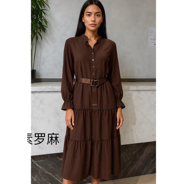 Italy Style Kjole Brun