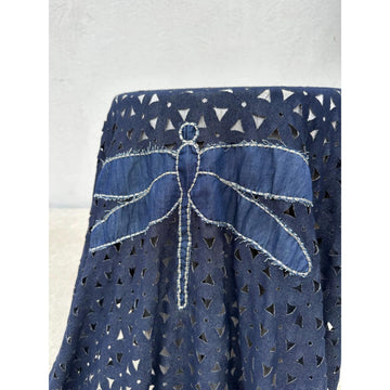 Gaspar Rome Logo Scarf Blue