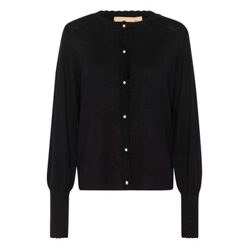 Culture Annemarie Scallop Kort Cardigan Sort