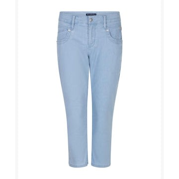 Red Button Sissy Capri Fancy Chambray L. 23, Regular Rise, Regular Fit, Stribet Blå