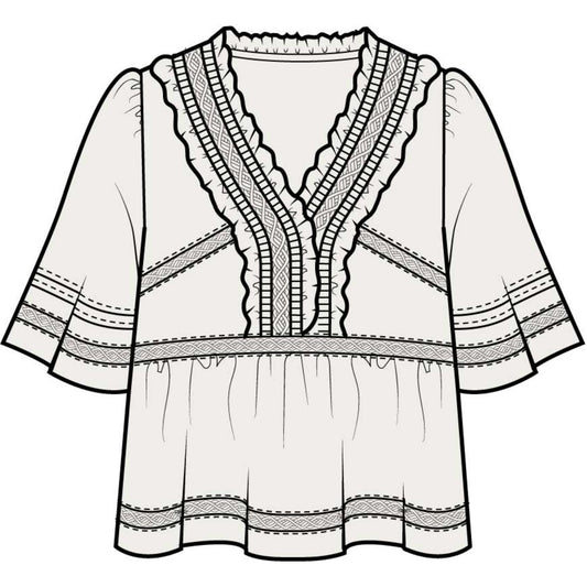ICHI Voilana Bluse Gul