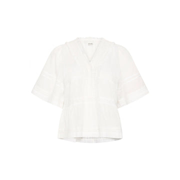 ICHI Voilana Bluse Offwhite