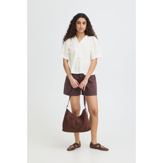 ICHI Voilana Bluse Offwhite