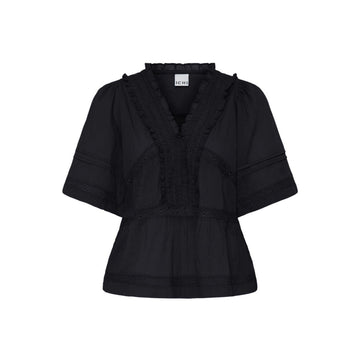 ICHI Voilana Bluse Sort